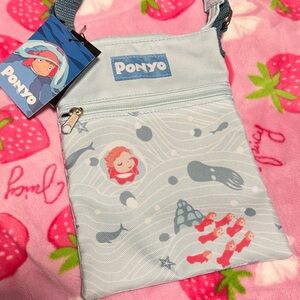 Studio Ghibli ponyo passport crossbody zippered bag sea ocean Totoro Japan